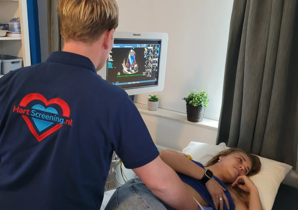 Echo na korte inspanning Hartscreening, hart controle en hart check in Noord Nederland Drachten, Friesland