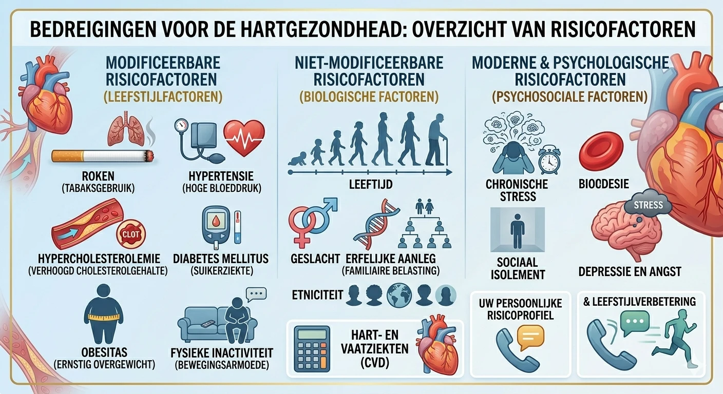 bedreigingen voor de hartgezondheid risicofactoren infographic overzicht_resultaat