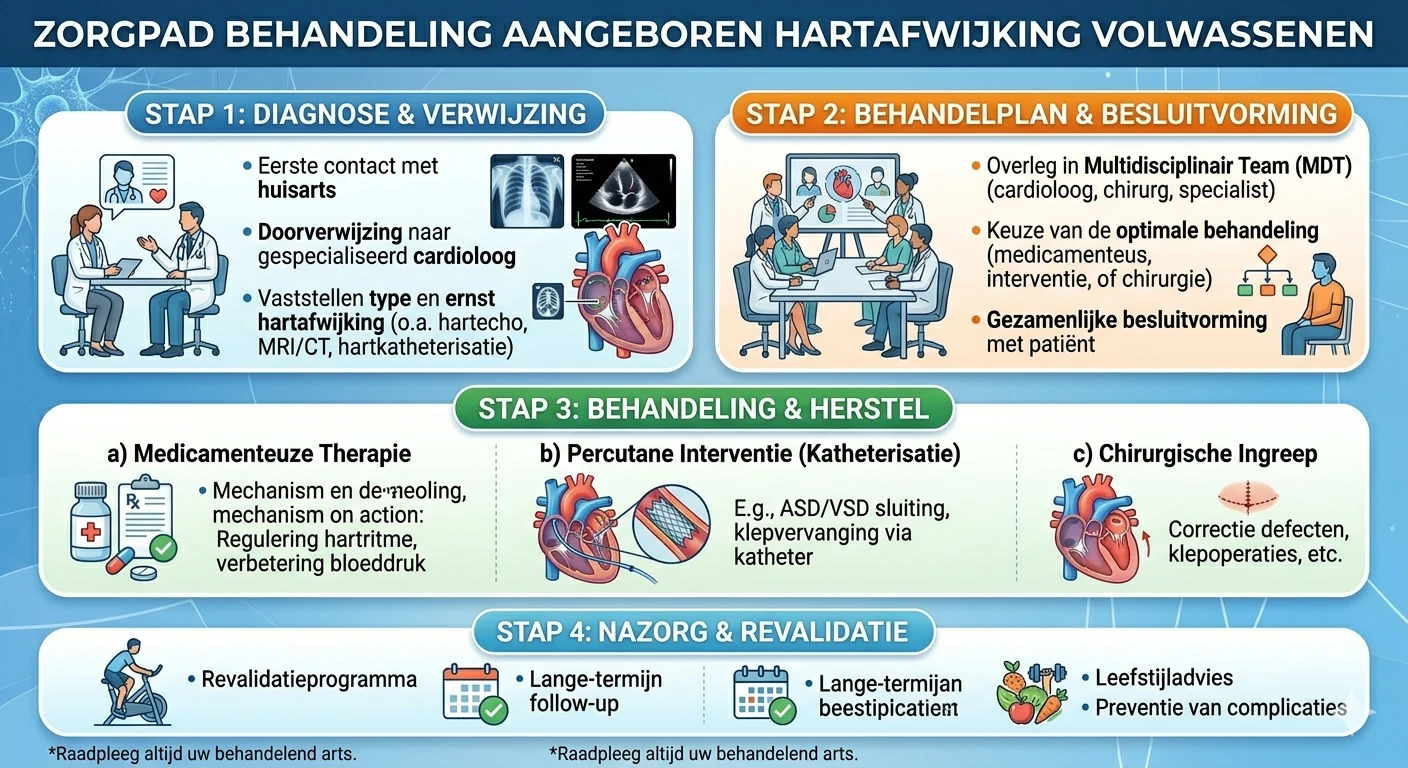 behandeling aangeboren hartafwijking volwassenen schema zorgpad