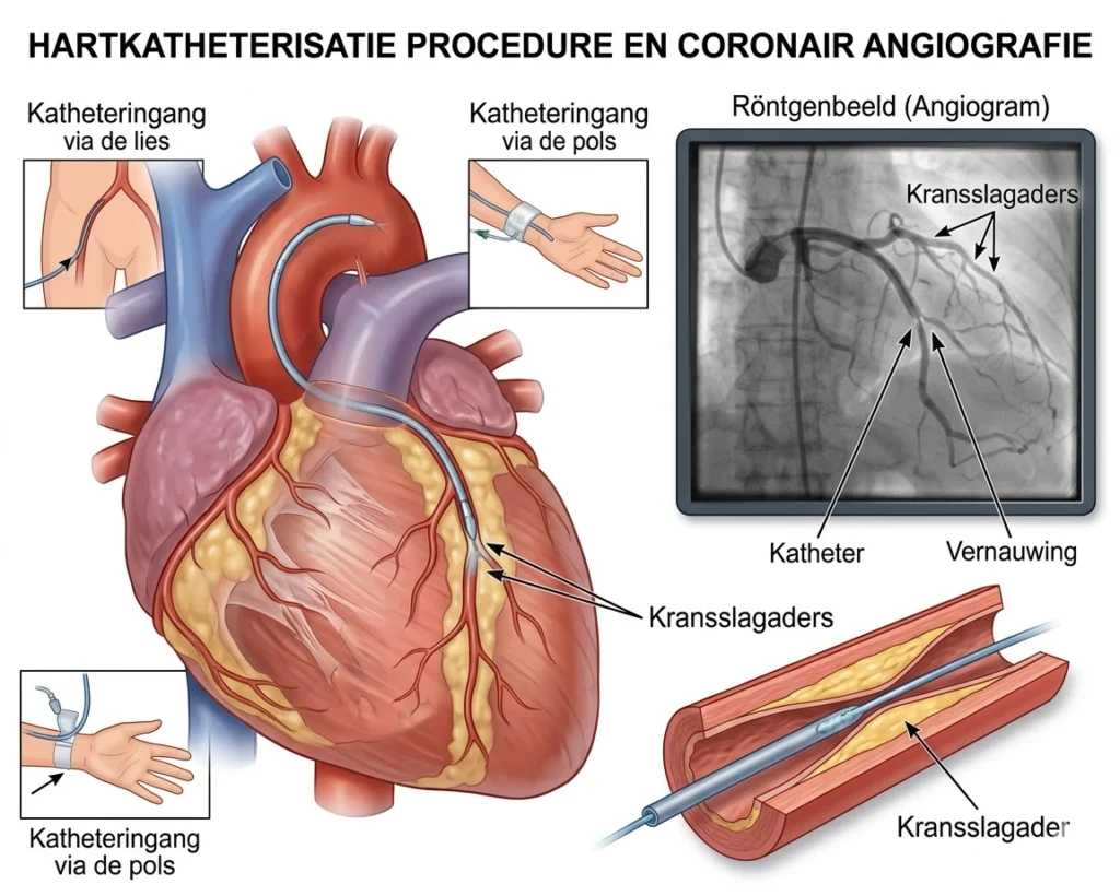 hartkatheterisatie procedure cardiologisch onderzoek kransslagaders