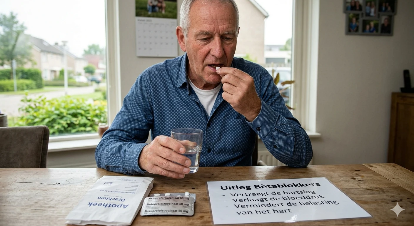 medicatie bij hartklachten patiënt gebruikt bètablokkers